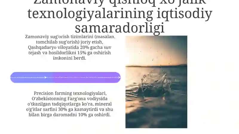 Tuproqning suv va havo rejimlarini yaxshilash boʻyicha ilgʻor fermer xoʻjaliklari tajribalari 4