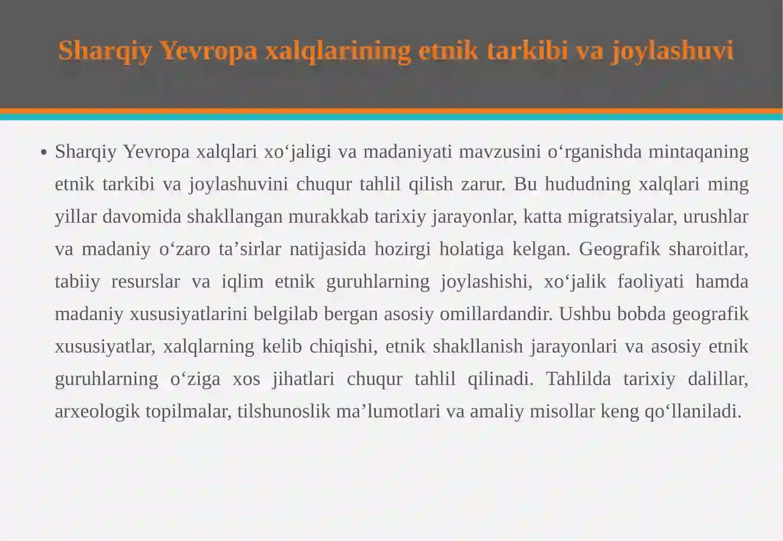 Sharqiy Yevropa xalqlari ixo'jaligi va madaniyati 4