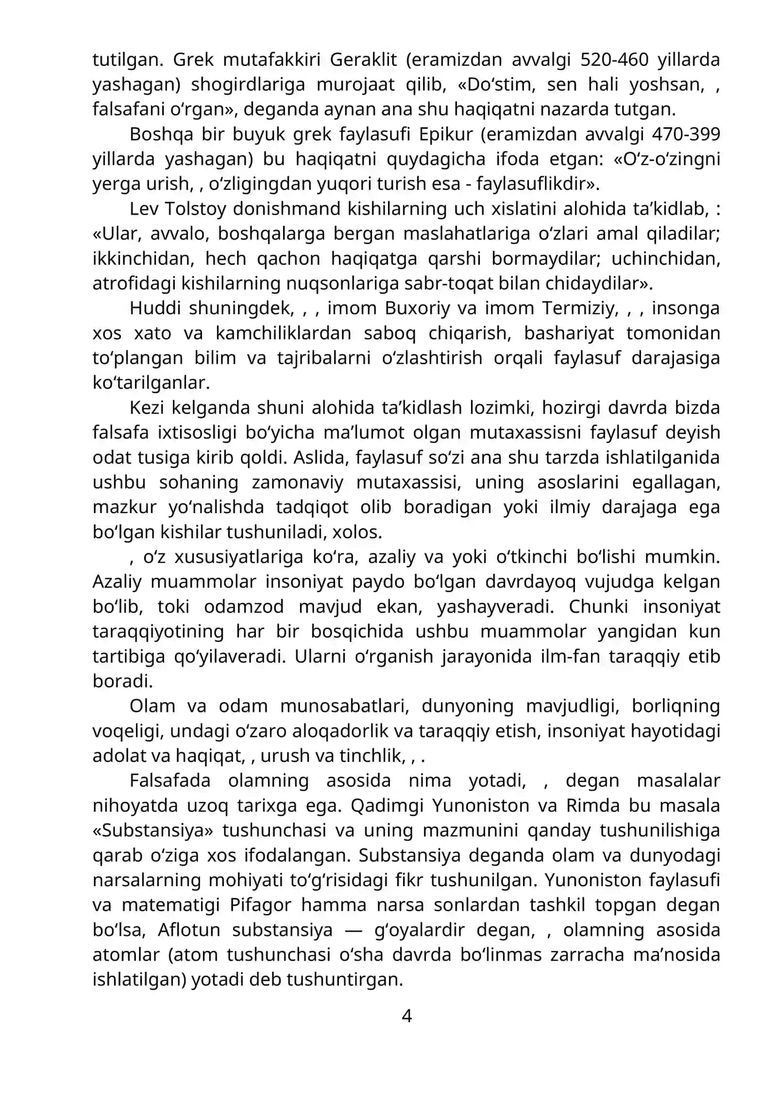 Falsafa fanining predmeti, mazmuni va jamiyatdagi roli 4