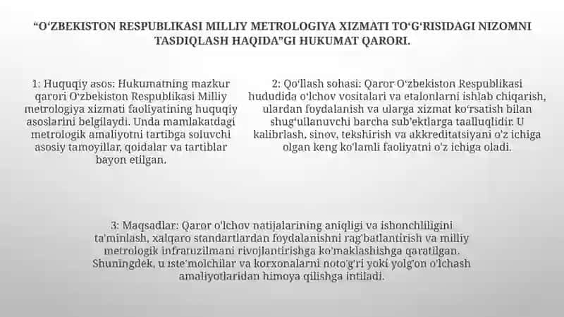 Metrologik Faoliyatning Qonuniy Asoslari 4