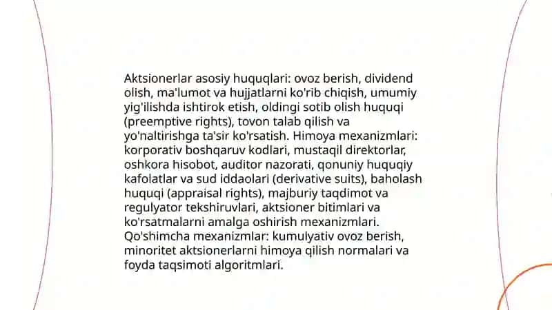 Korporativ boshqaruvning huquqiy va institutsional asoslari 4