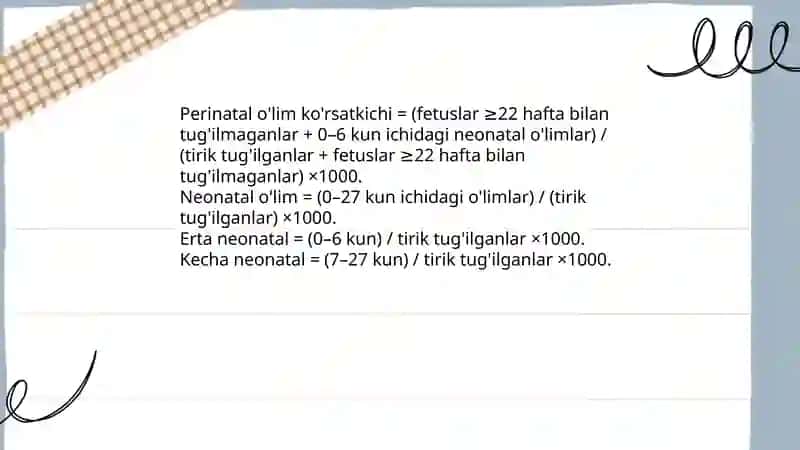 Akusherlik va ginekologik yordamni uyushtirish tug'ruqxona ishlari ko'rsatkichlari 4
