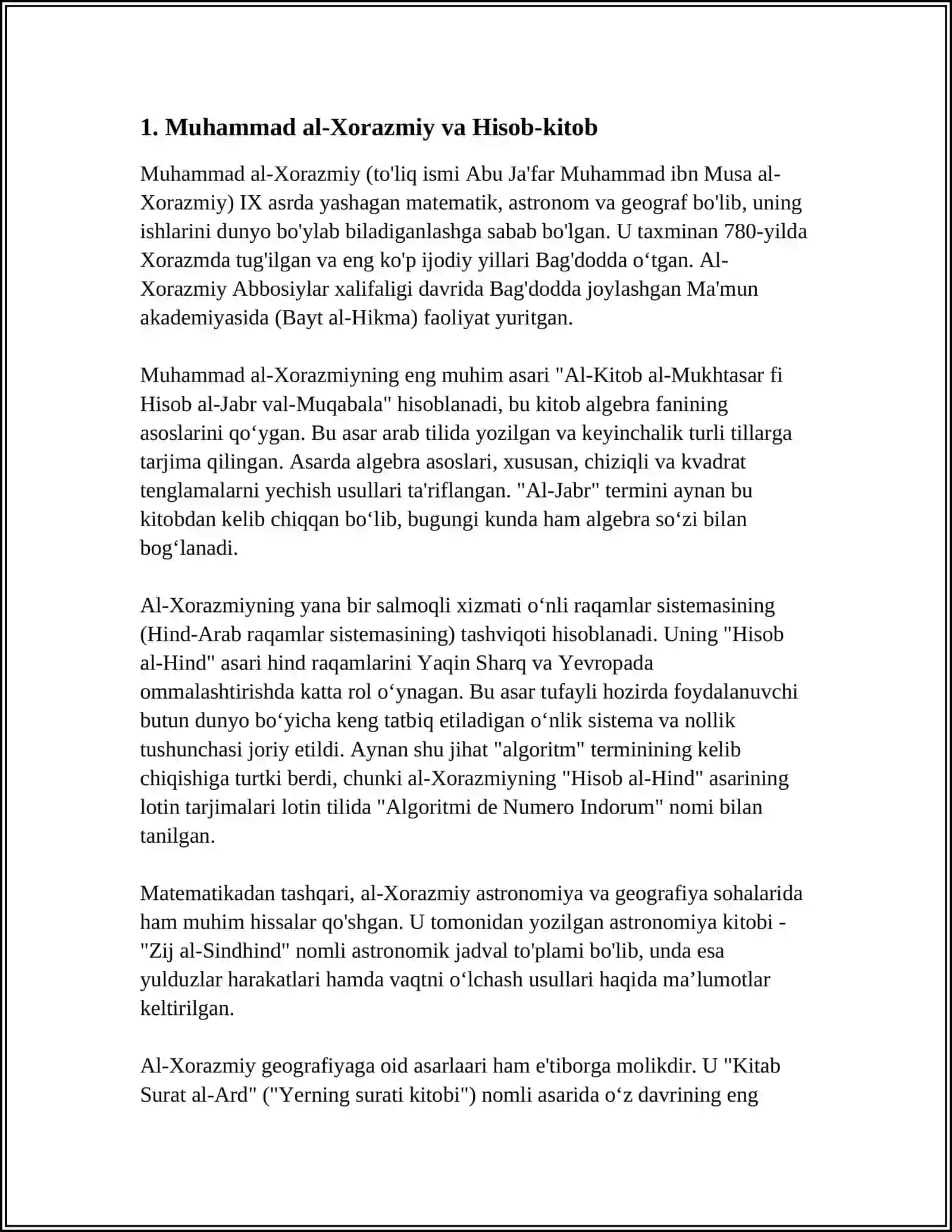 ÒRTA ASR SHARQ ALLOMALARINING MATEMATIKAGA QÒSHGAN HISSALARI 4