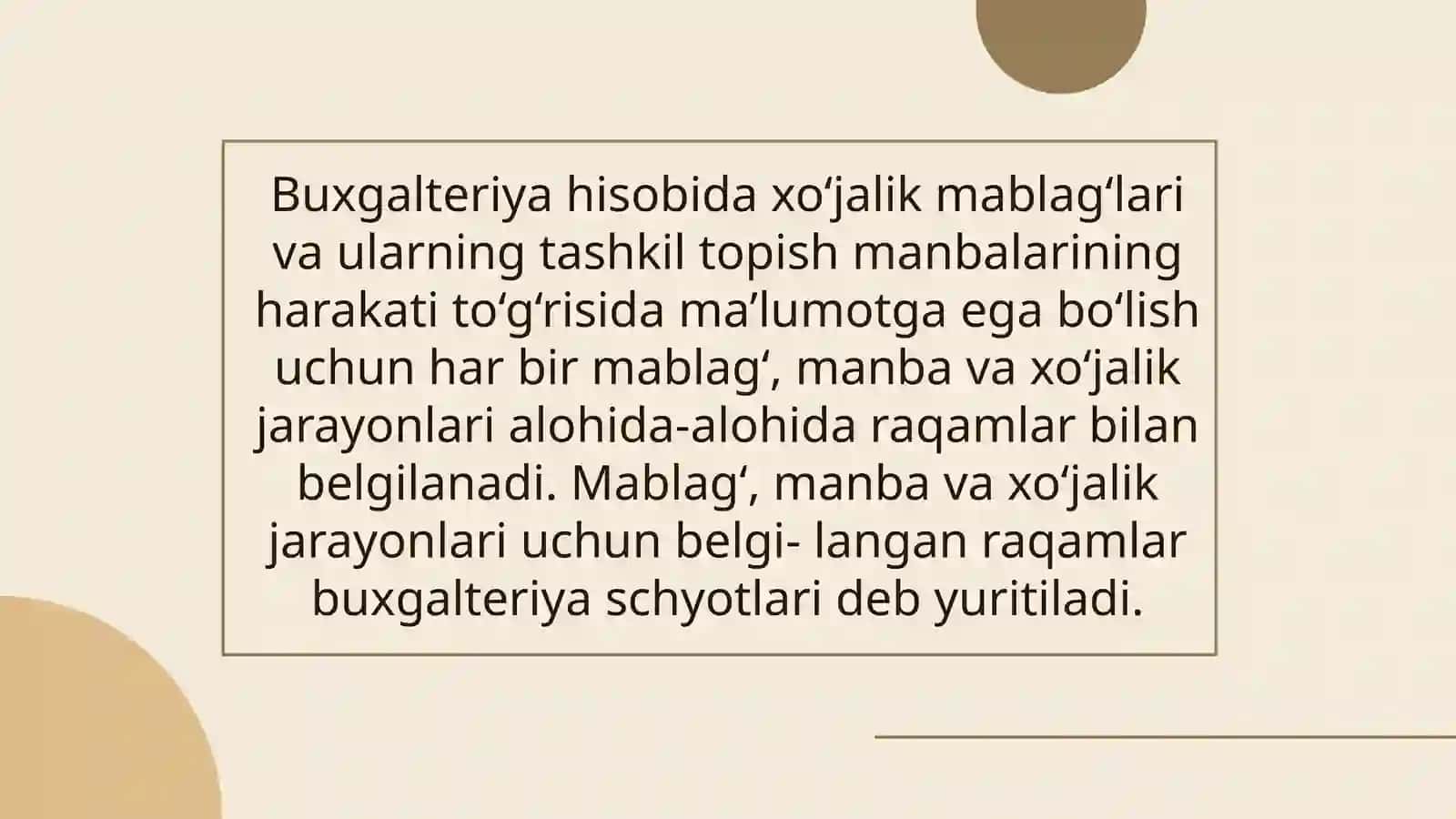 HISOB-KITOB SCHYOTI BO'YICHA BUXGALTERIYA HISOBINI YURITISH 4