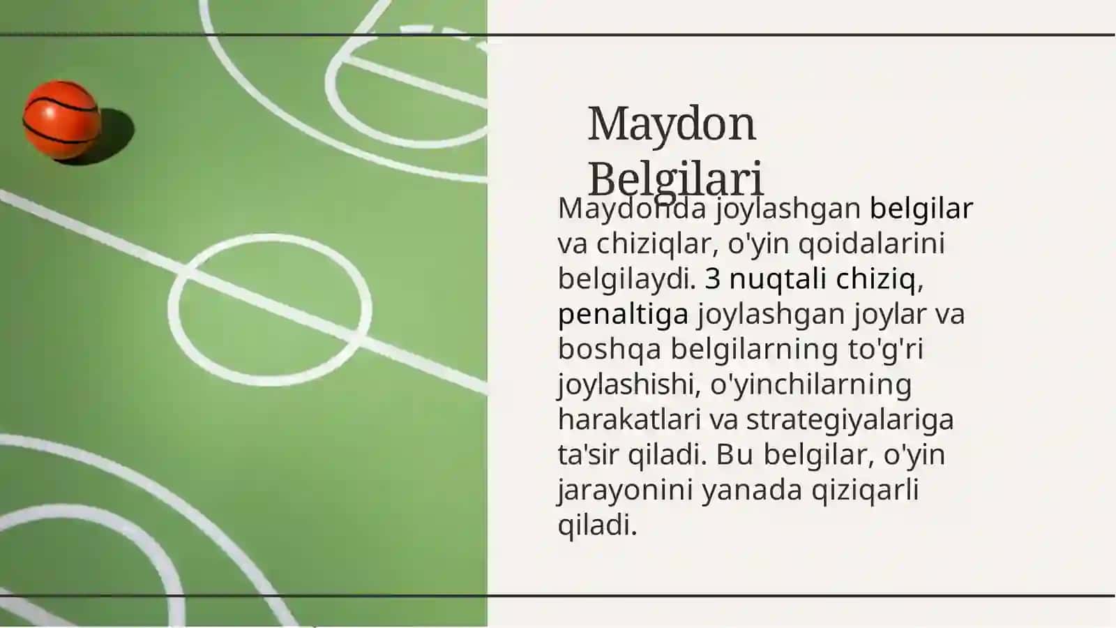 Basketbol O'yini Maydon O'lchamlari 4