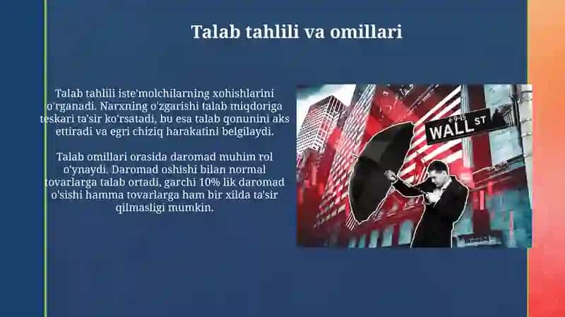 Mahalliy va Milliy Bozorlarda Talab va Taklif Tahlili 4