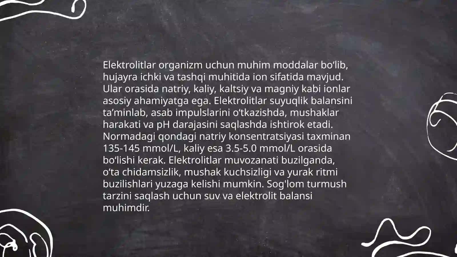 Elektro kimyo, Tibbiyotda elektro diagnostikani asosi 4