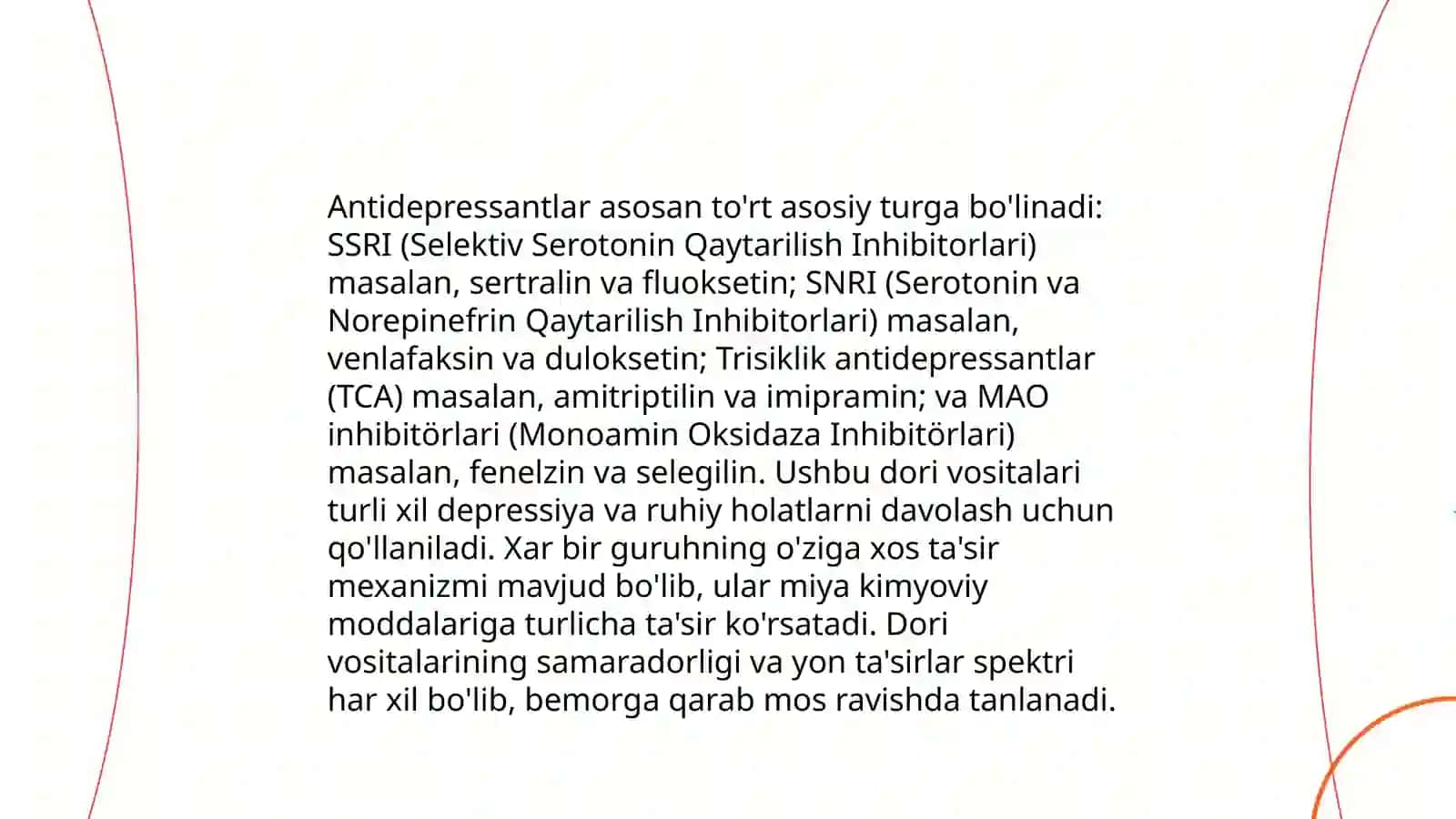 Psixotrop ta'sirga ega dori vositalari va fitopreparatlarning klinik farmakologiyasi 4
