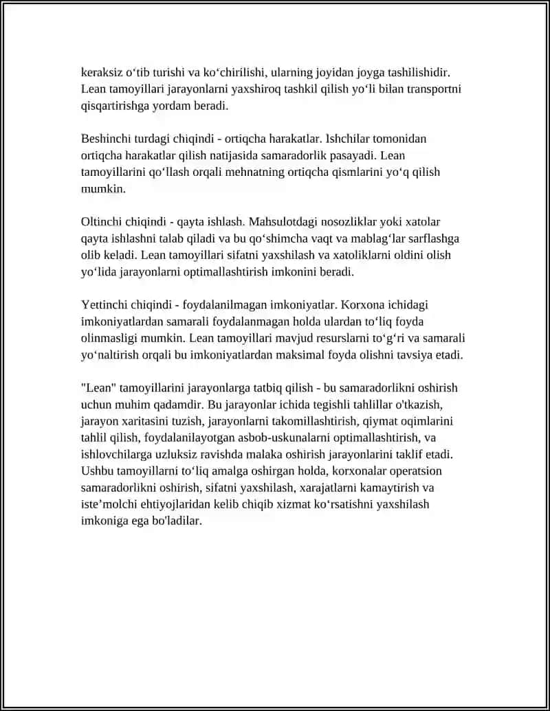 MUHANDISLIK JARAYONLARIDA SAMARADORLIKNI OSHIRISH YOʻLLARI 4