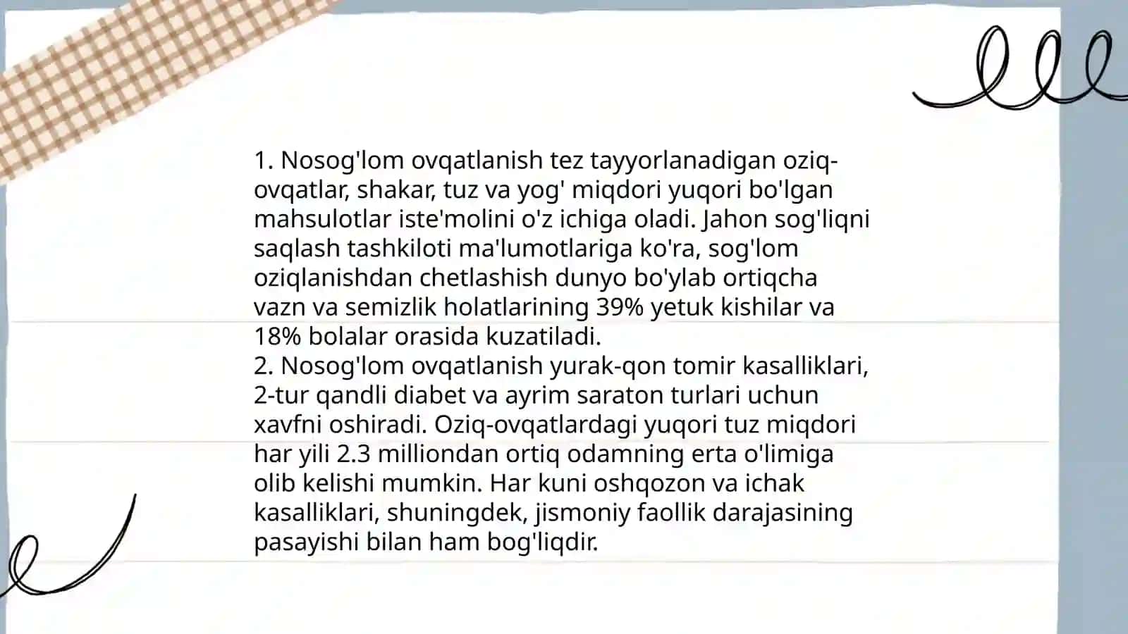Gipokiniziya yurak qon tomiri tizimi kasallilarining paydo bo'lishidagi asosiy sabablari 4