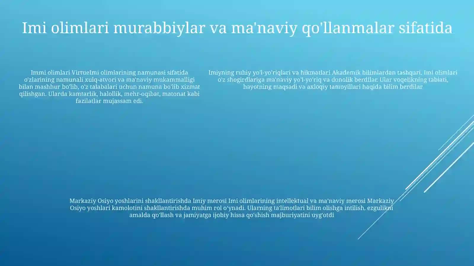 Yuksak Manaviyatli Yoshlarni Tayyorlashda O’Rta Osiya Allomlarining Imiy Merosining Ahamyati 4
