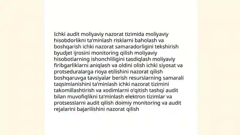 Oʻzbekiston Respublikasi moliyaviy nazorat tizimida auditning roli 4