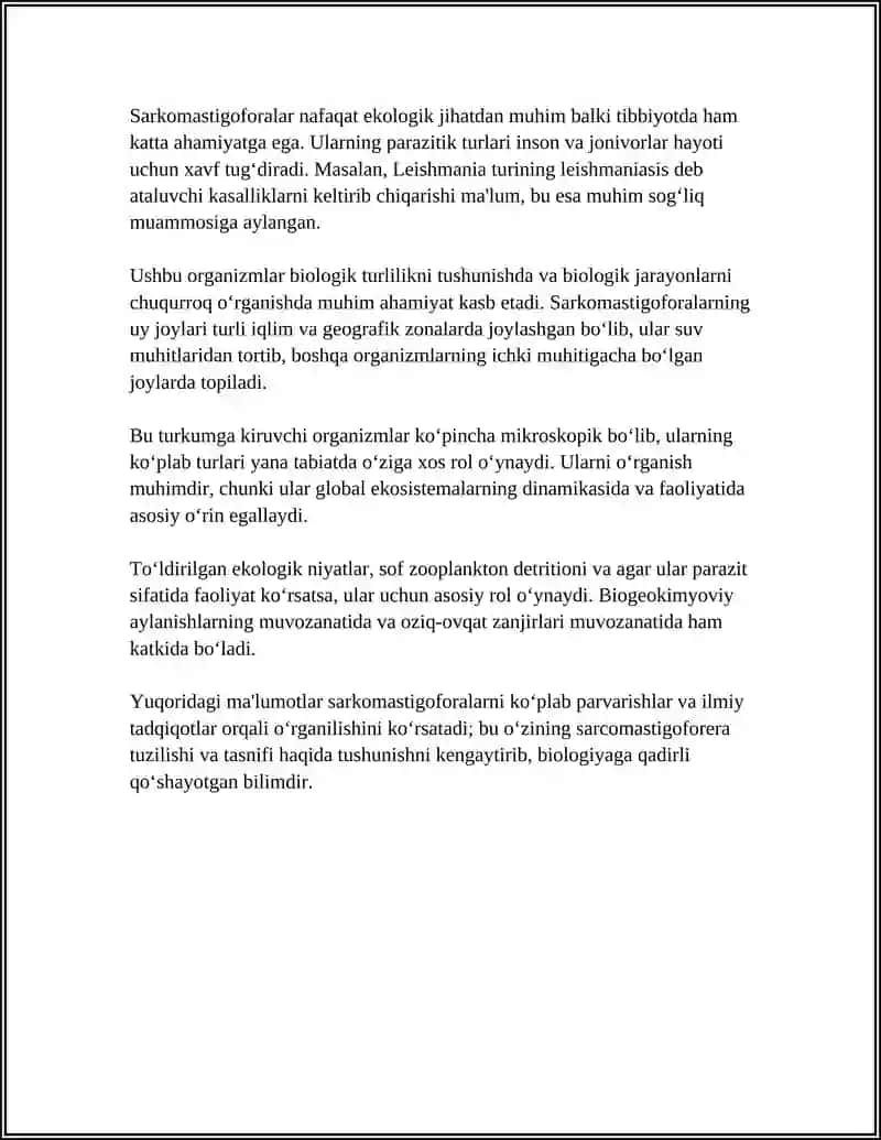SARKOMASTIGOFORALAR TIPI, TUZILISHI 4