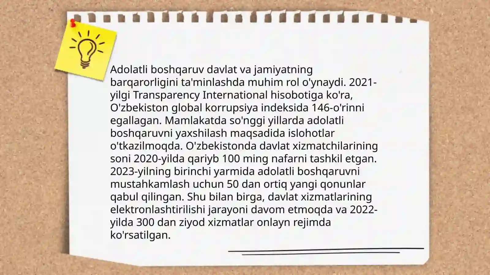 Abu Nasr Forobiyning "Fozil odamlar shahri" asarida davlat boshqaruvida rahbarlarga qo'yiluvchi talablar 4