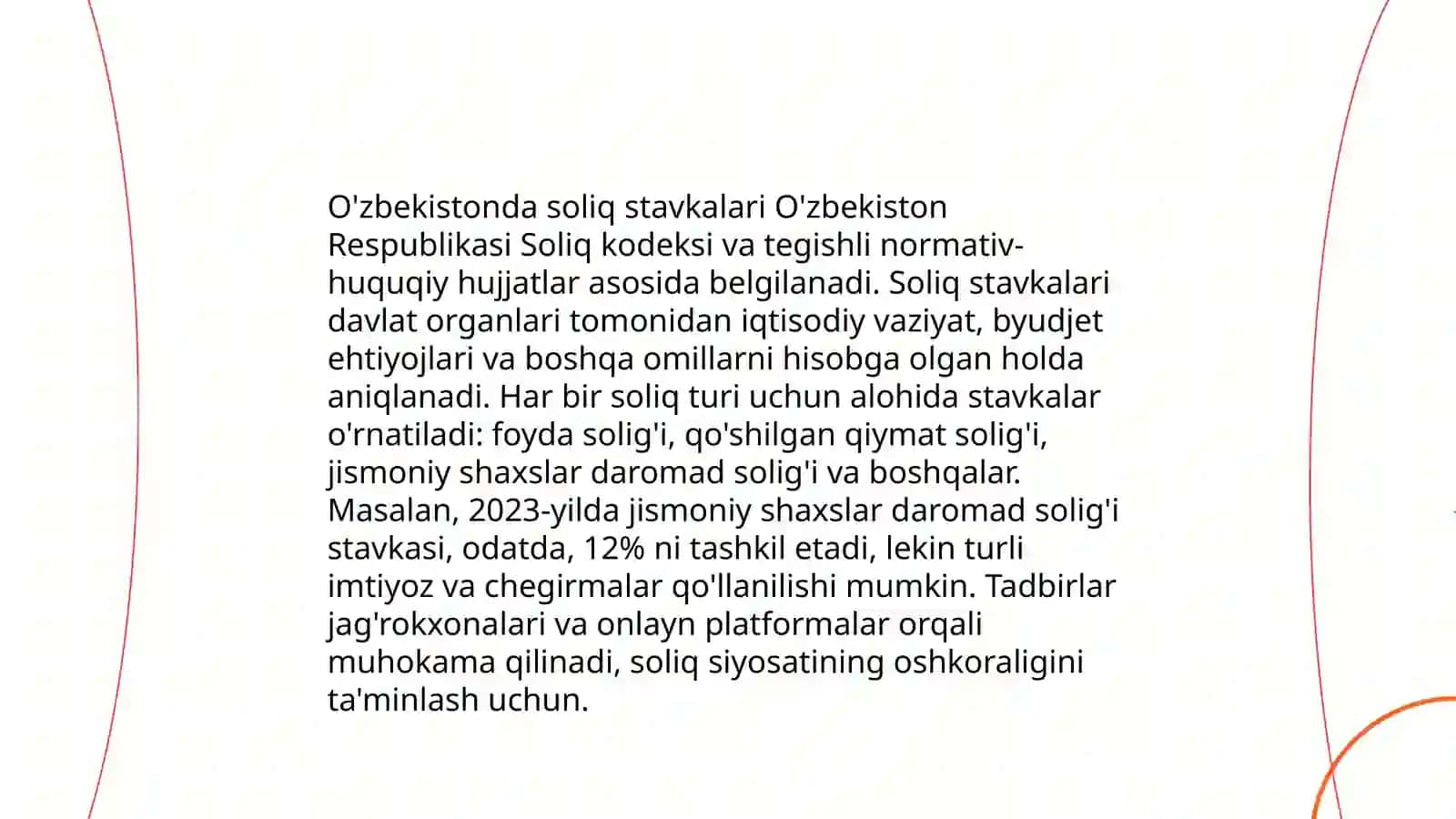 Jismoniy shaxslarning mulkiy daromadlariga soliq stavkalari qanday belgilanadi 4