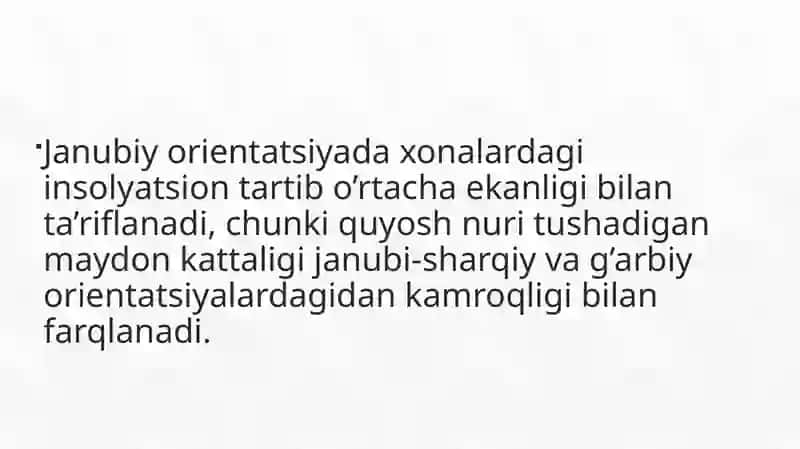 Xonalarning insolyatsiyasi 4