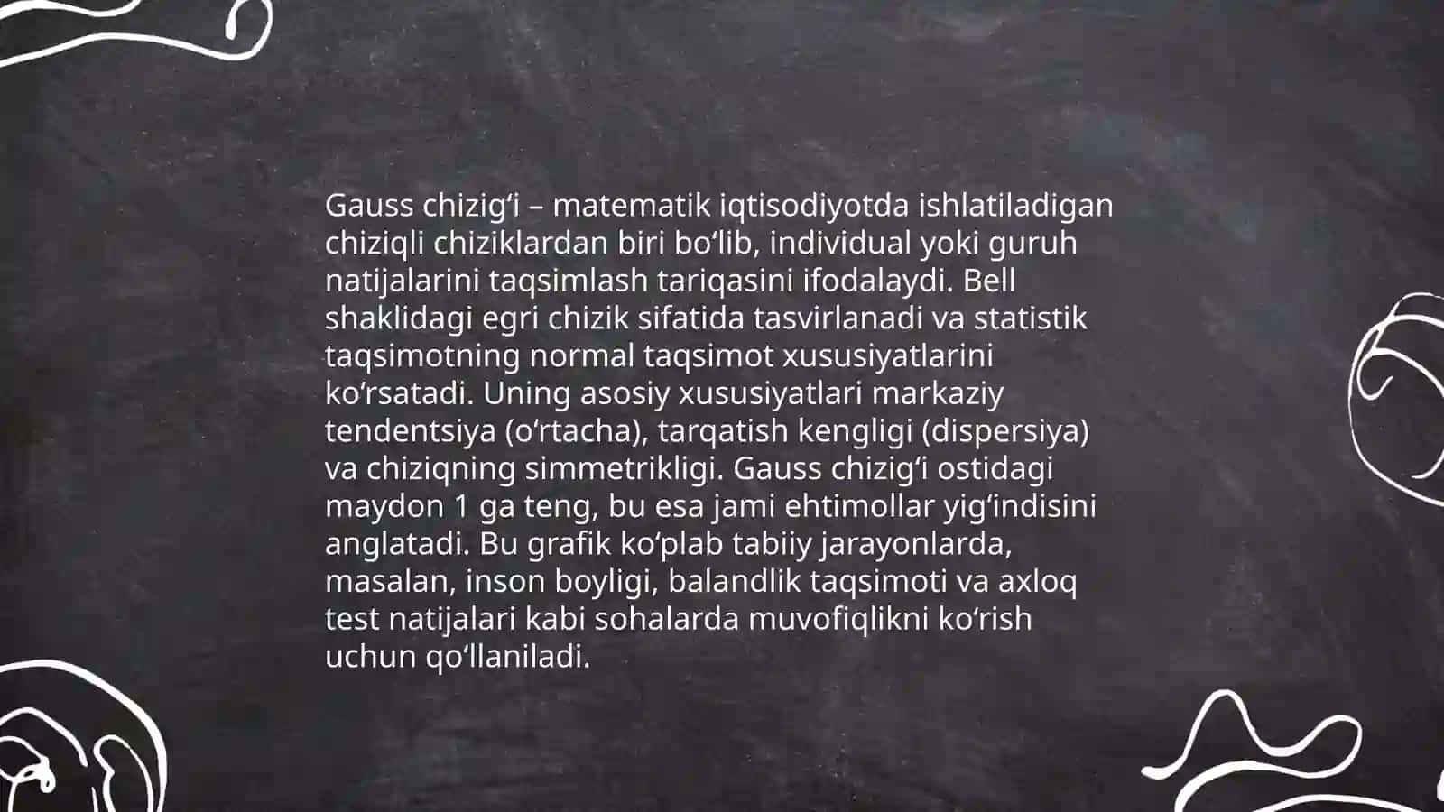 Normal taqsimlanish nazariyasi va uni amaliyotga tadbiq etish 4
