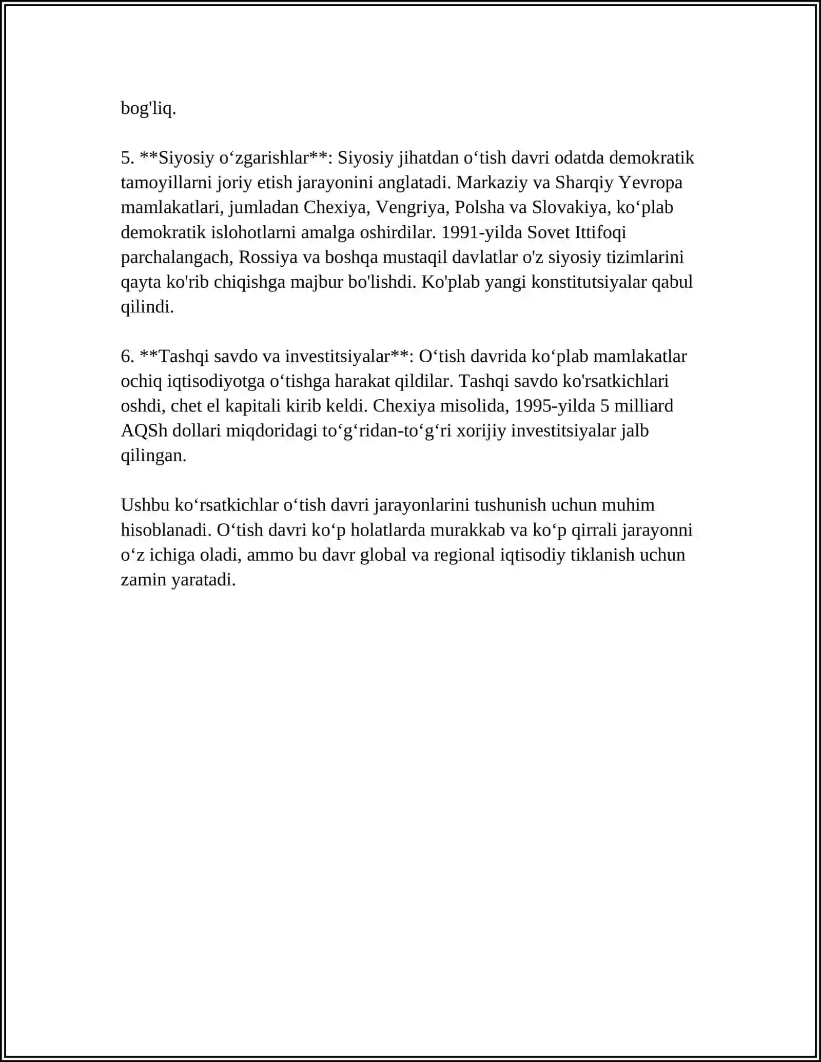 OTISH DAVRINING MOHIYATI VA AHAMIYATI OZBEKISTON RESPUBLIKASINING OTISH DAVRI 4