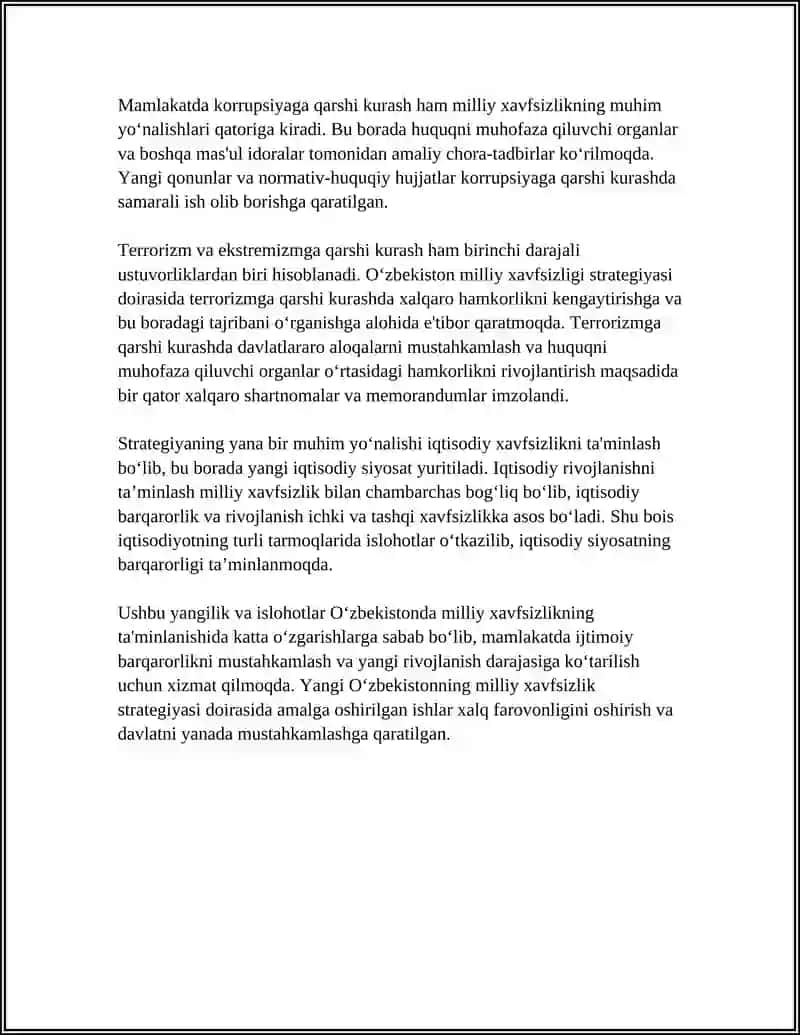 MILLIY XAVFSIZLIKNI TA'MINLASH BORASIDA AMALGA OSHIRILAYAOTGAN ISHLAR 4