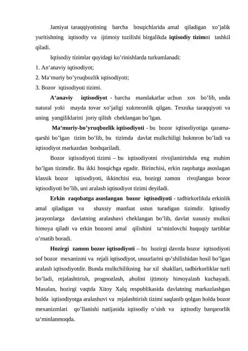 Ijtimoiy-iqtisodiy tizimlar va mulkchilik munosabatlari 4