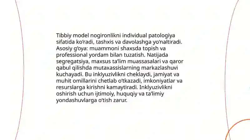 Inklyuziv taʼlim modellari; tahlili va xususiyatlari 4