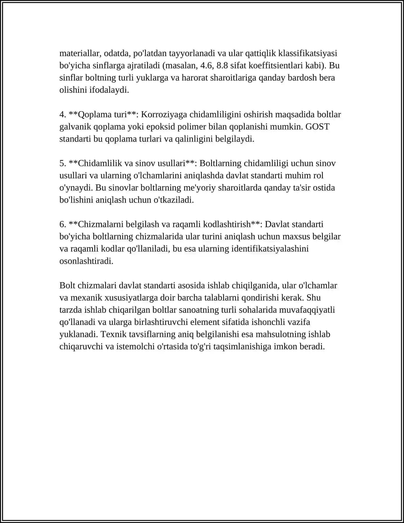 Davlat standarti asosida bolt chizmalari 4
