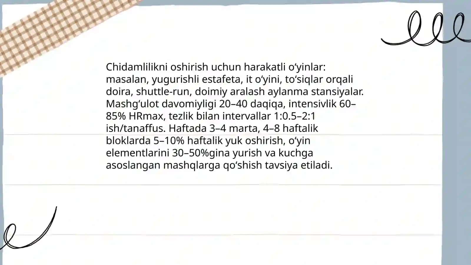 Tezlikni rivojlantirishga doir harakatli oʻyinlar 4