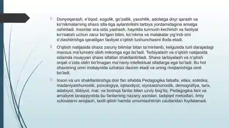 Pedagogik jarayonlar 4