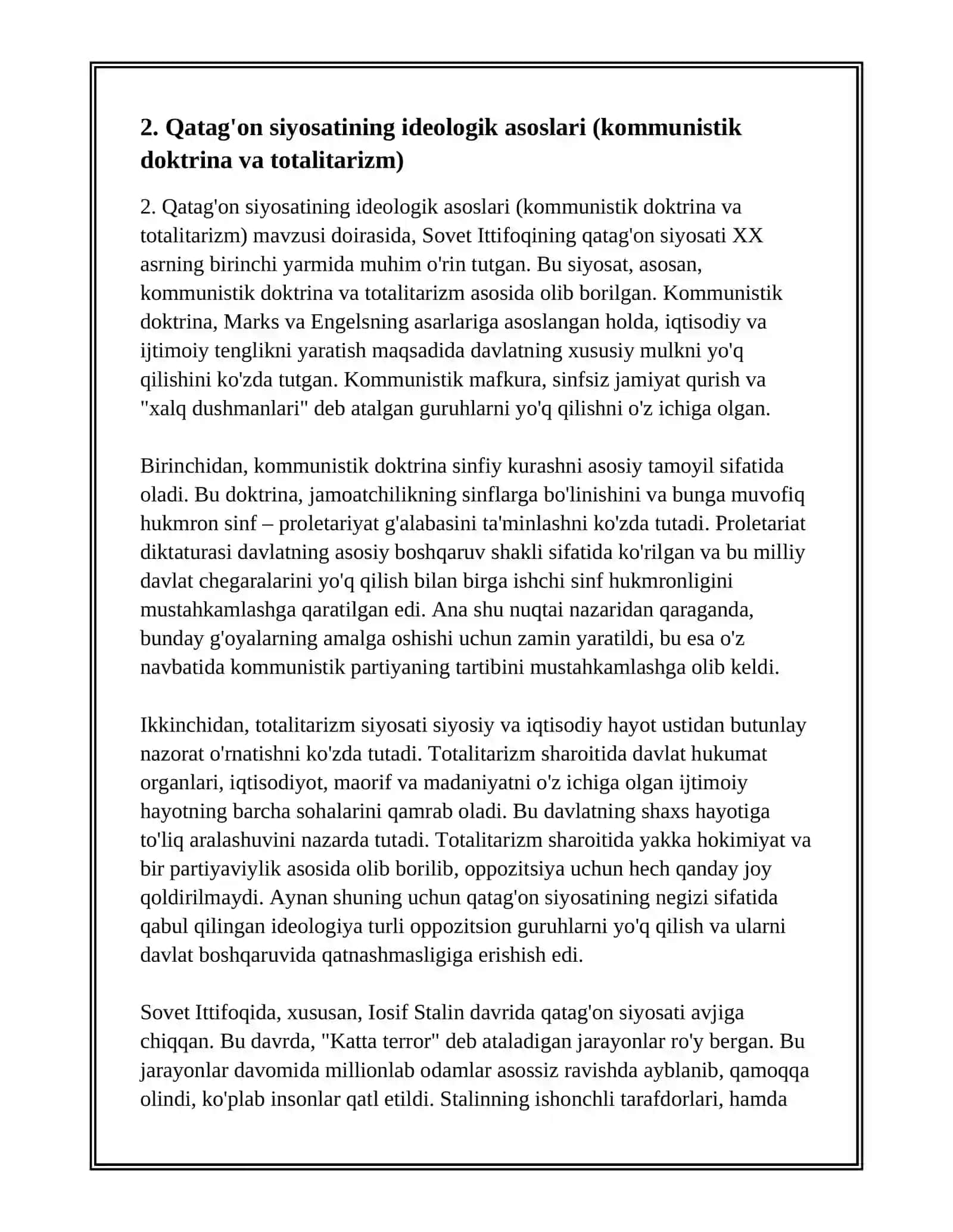 SOVETLARNING QATAG'ON - ZO'RAVONLIK SIYOSATI VA UNING MOHIYATI 4