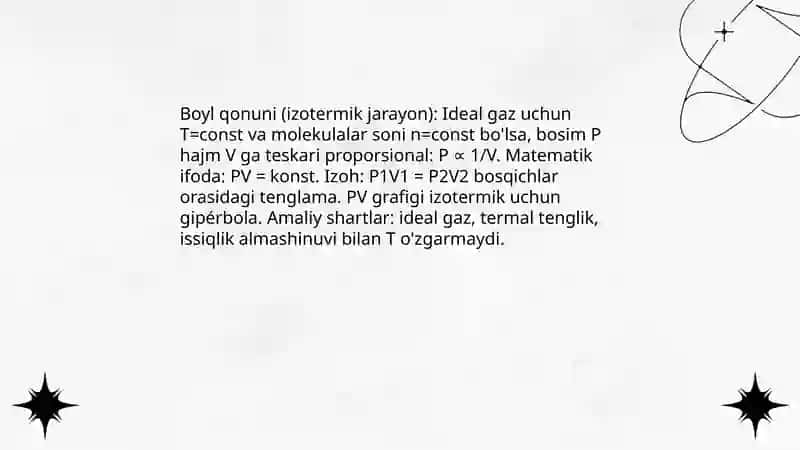 Ideal gazlar holatining asosiy qonunlari va tenglamalari 4
