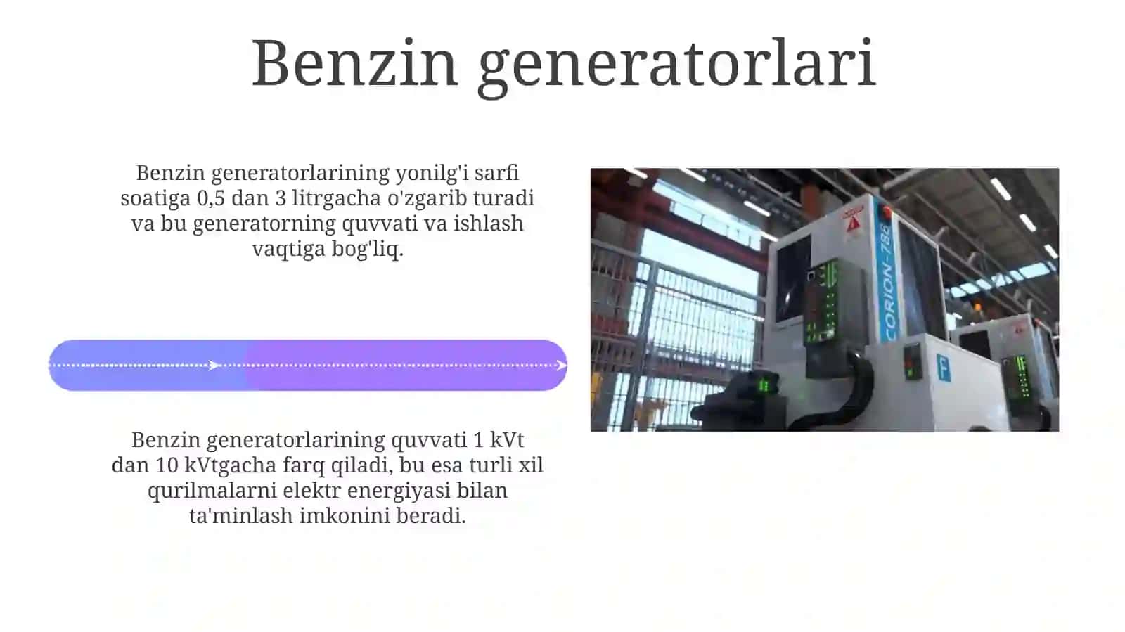 Generator turlari va ularning texnik tavsif nomasi 4
