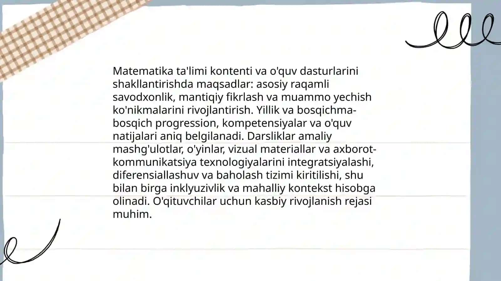 Boshlang'ich sinflarda matematika o'qitishning umumiy masalalari. Boshlang'ich sinflarda matematika o'qitish metodikasi fan sifatida 4