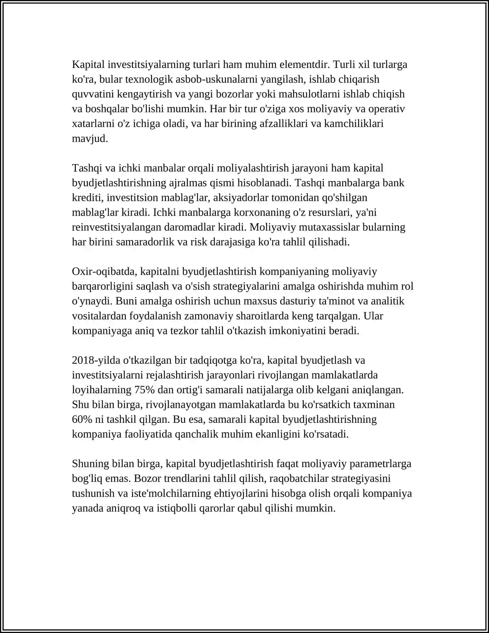 KAPITALNI BYUDJETLASHTIRISH MOHIYATI VA TAHLILI 4