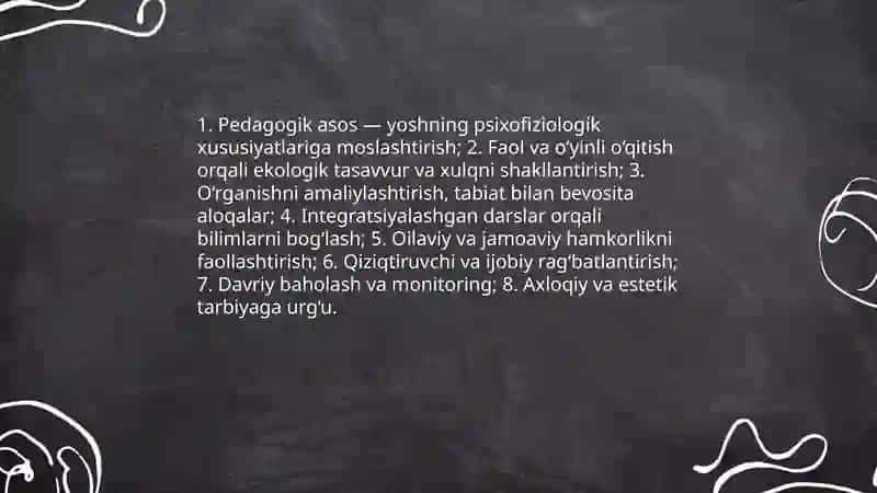 Boshlang‘ich sinf o‘quvchilariga ekologik tarbiya berishning maqsad va vazifalari 4
