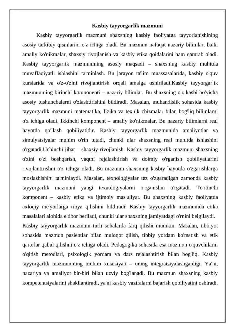 Psixologiyada kasbiy tayyorgarlik va mehnat sharoitlarini yaxshilash 4