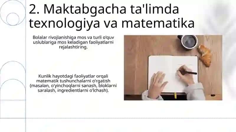 Maktabgacha ta'lim tashkilotlarida matematika bo'yicha ishlarni rejalashtirish 4