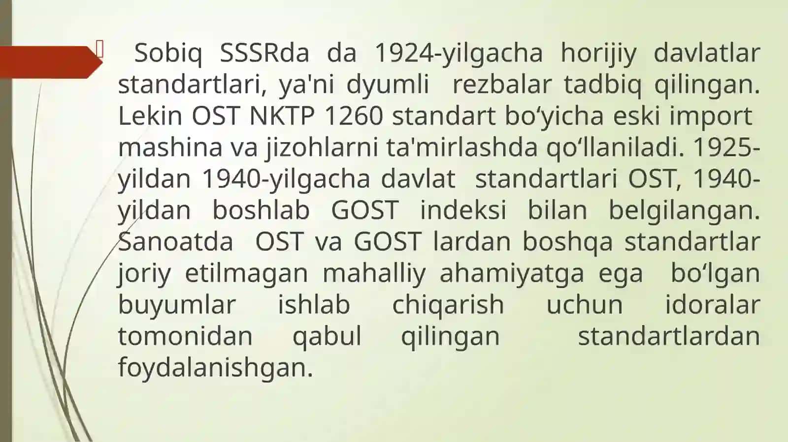 Standartlar va ularning turli 4