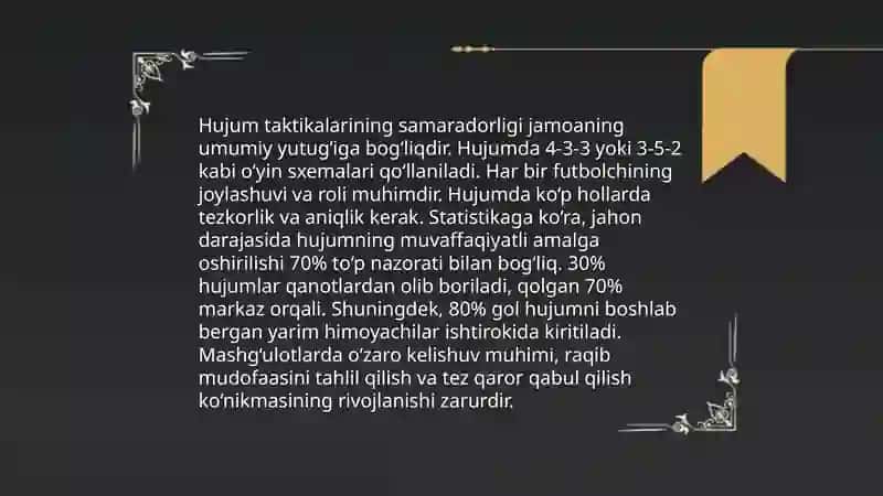 Sport o'yinlari. Mini futbol oʻyini texnikasini oʻrgatish 4