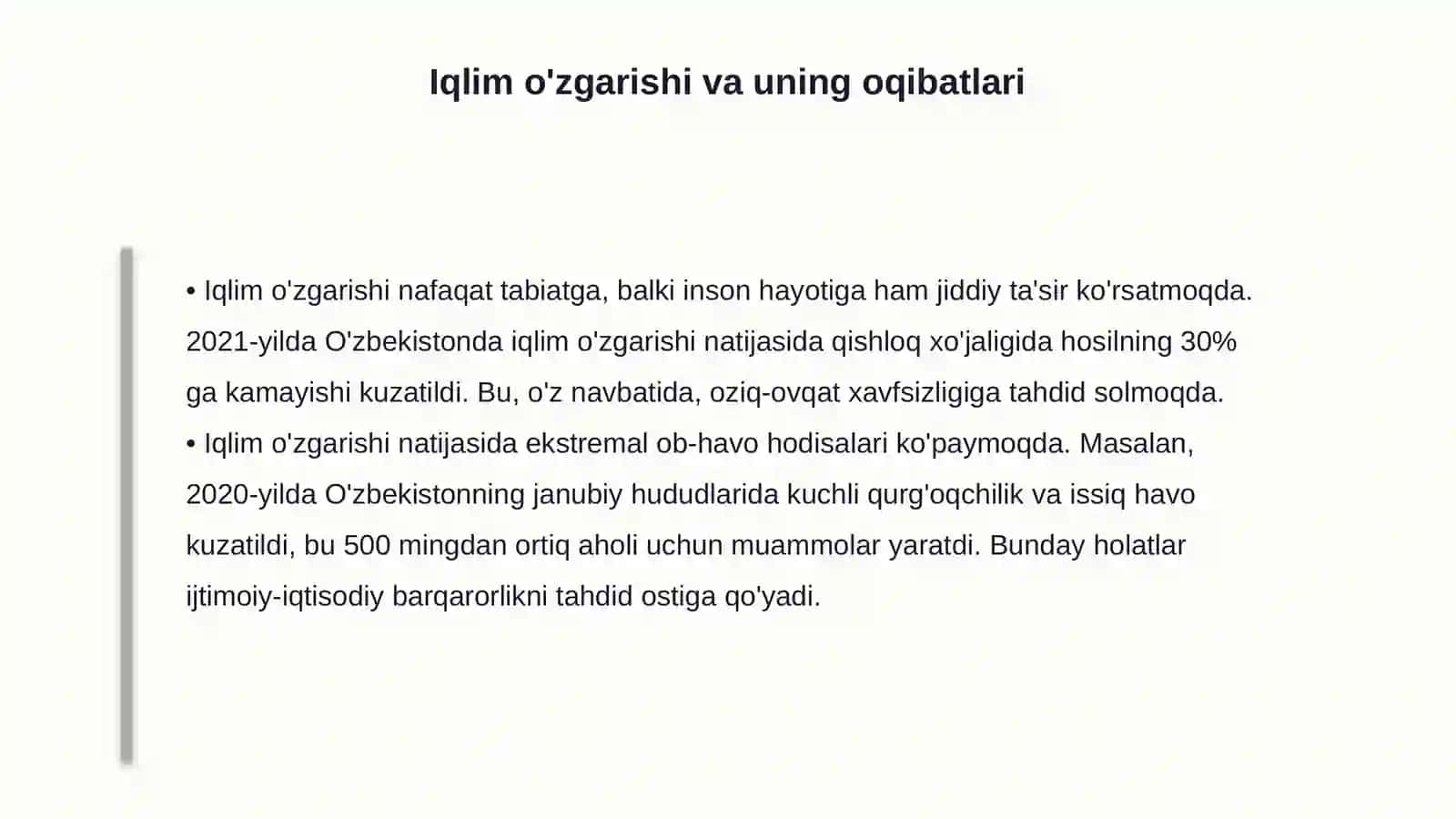Ekologik inqirozlar va ularning oldini olish choralari 4