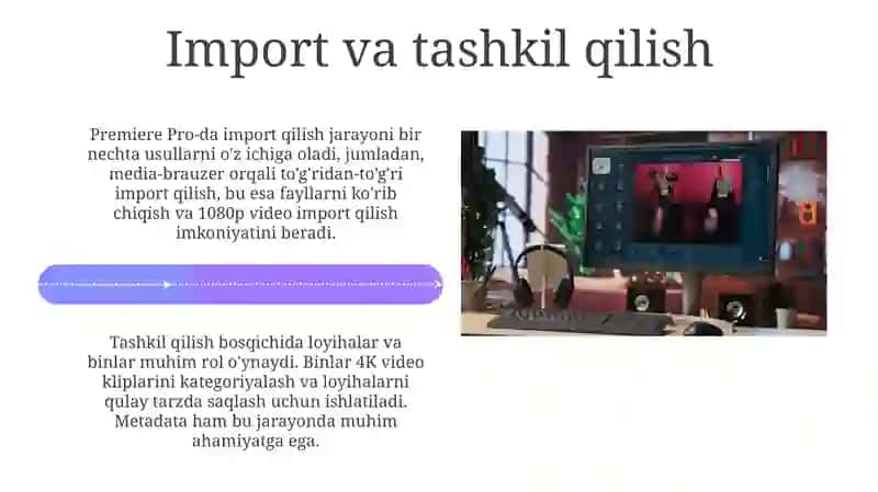 Adobe Primer dasturida video lavhalarni montaj qilish texnologiyasi 4