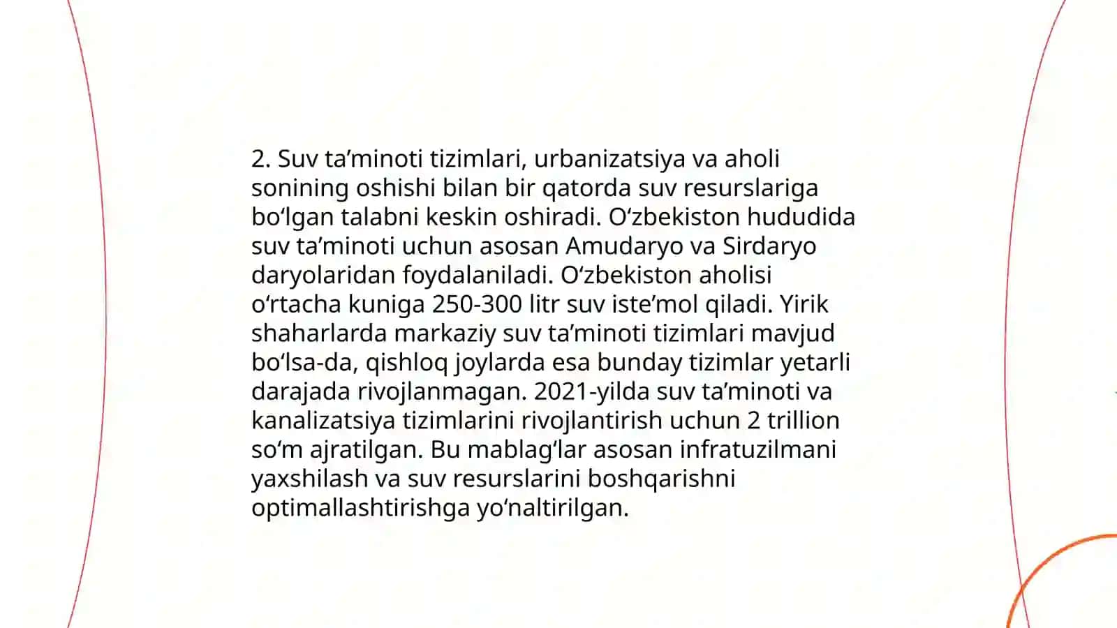 Axolisi kam bo‘lgan joylarni suv bilan ta’minlash 4