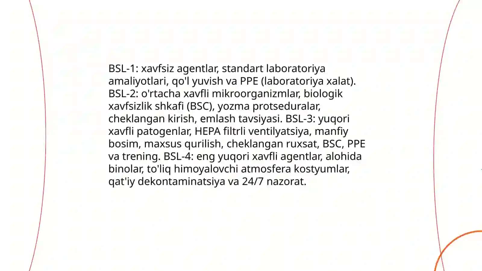 Bakteriologik, virusologik va immunologik labaratoriyalar va ularni jihozlanishi 4