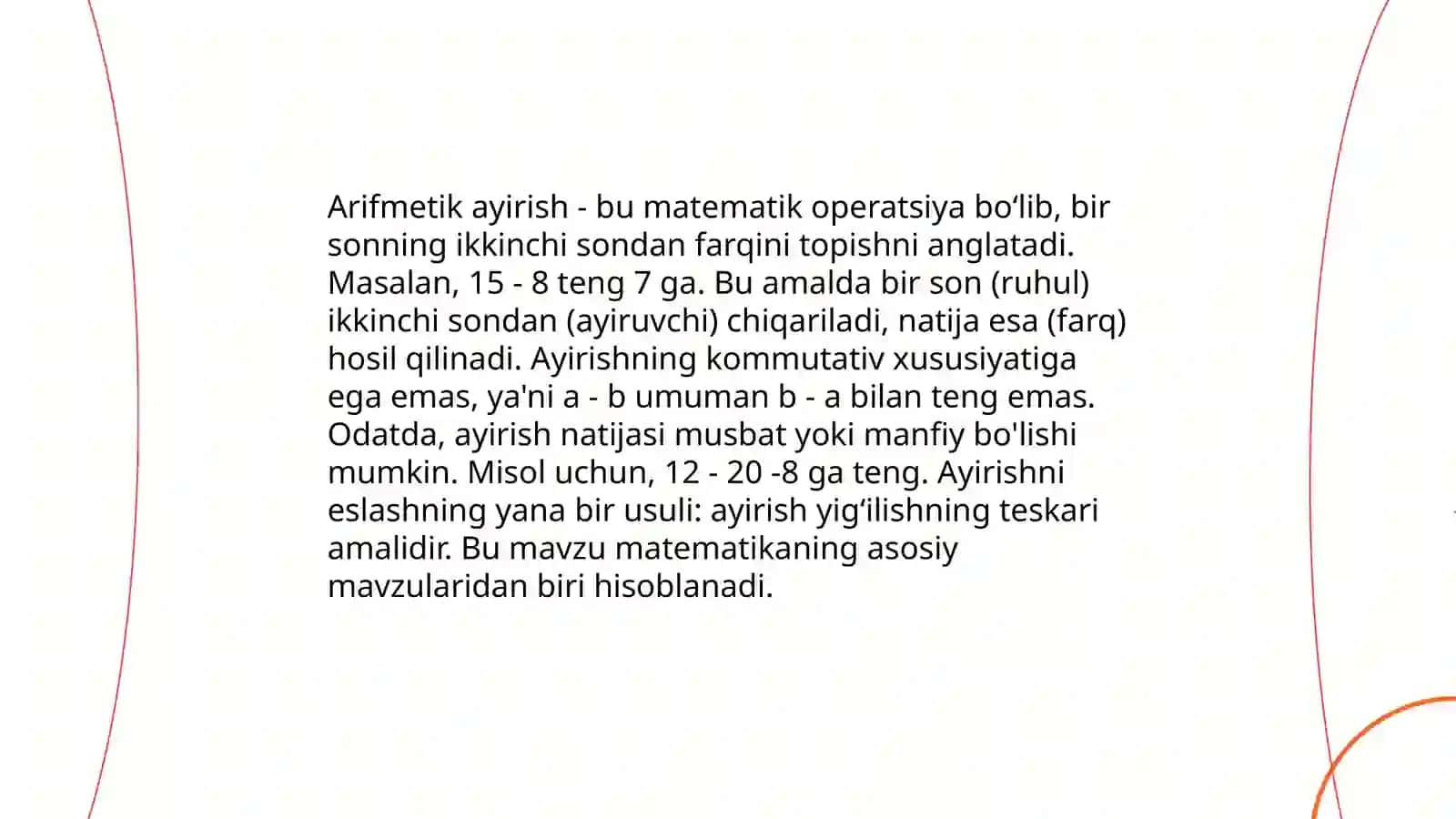 Aqli zaif bolalar uchun matematik sonlar 4