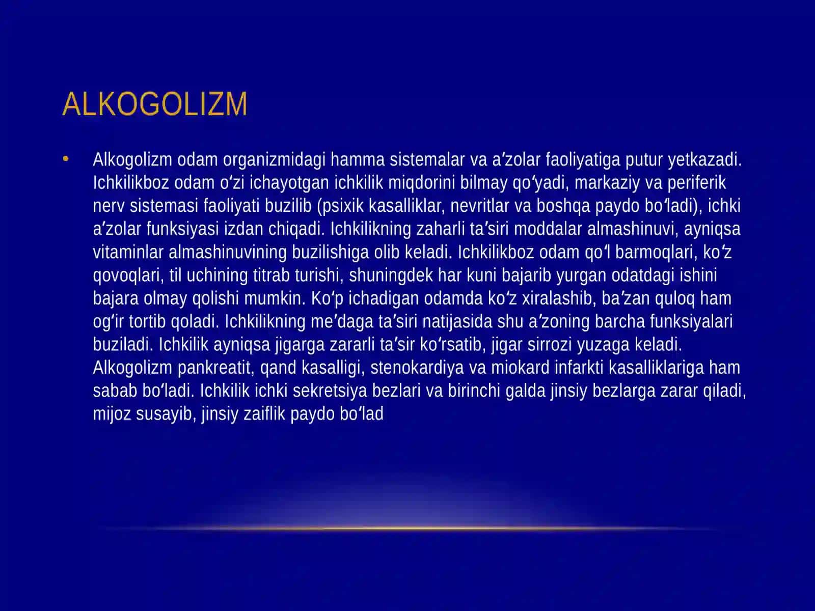 Alkogolizm va uning asoratlari 4