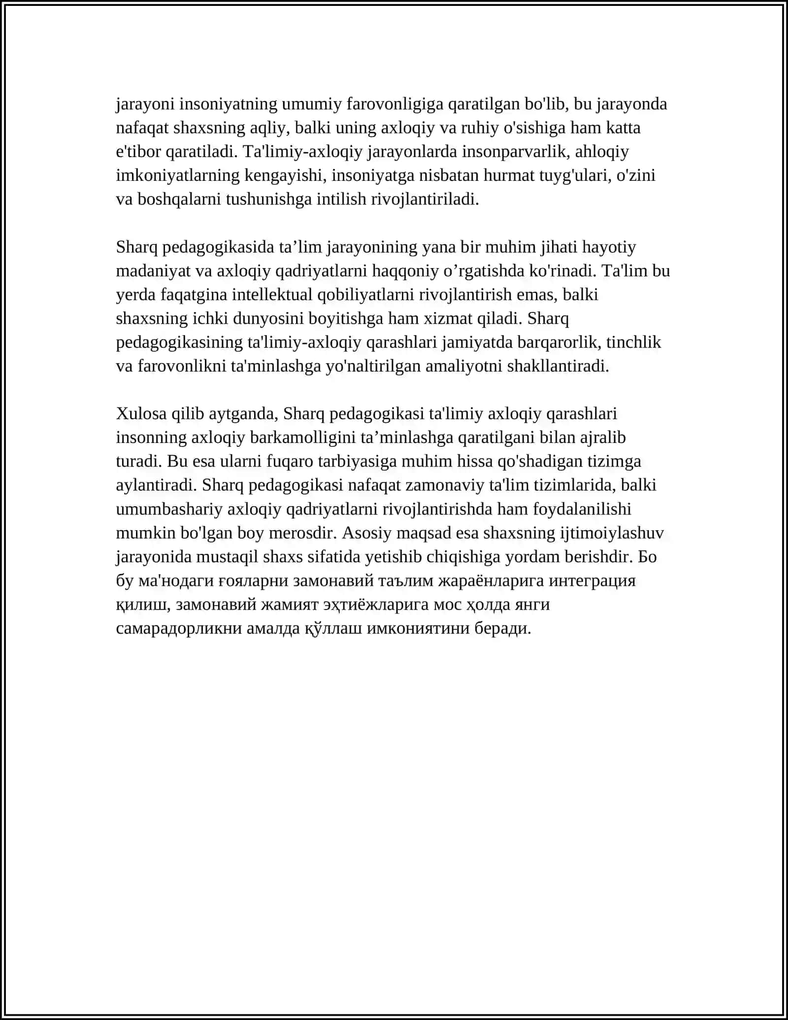 Sharq pedagogikasining ta'limiy-axloqiy qarashlari: nazariy asoslar 4