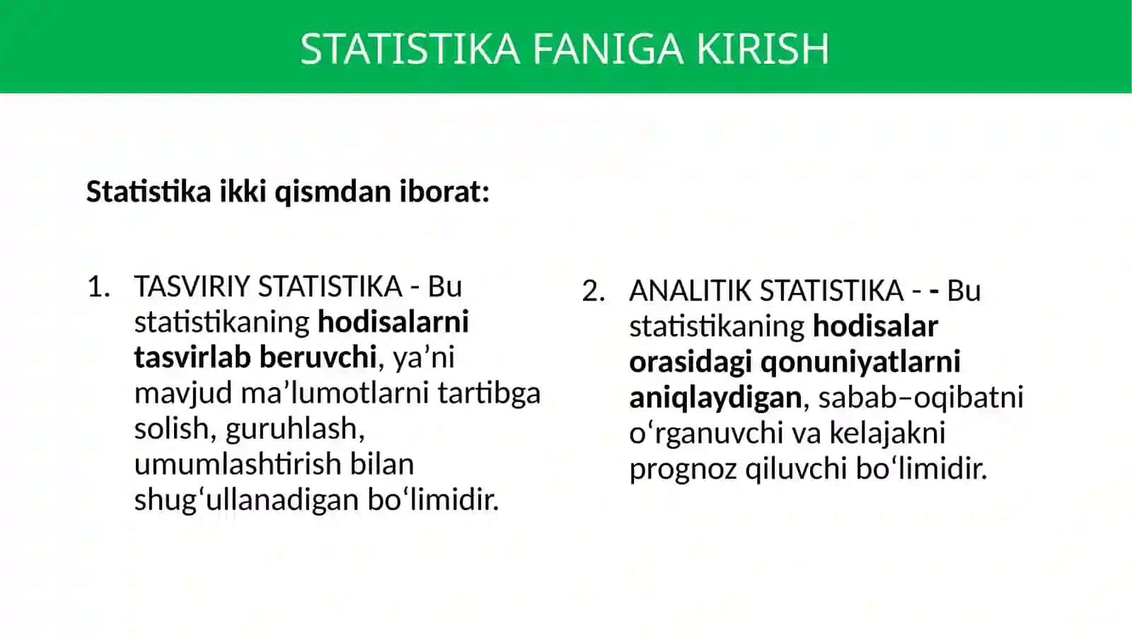 STATISTIKA UMUMIY NAZARIYASI PREDMETI VA USLUBI 4