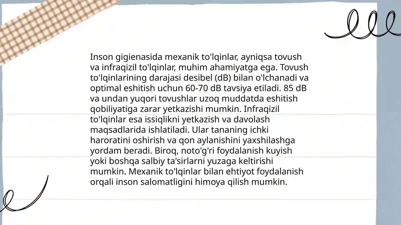 Mexanik to’lqinlarning inson organizmiga ta’siri 4