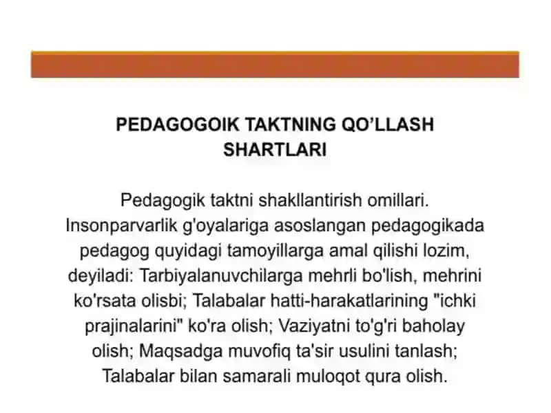 Takt va pedagogik takt haqida tushuncha 4