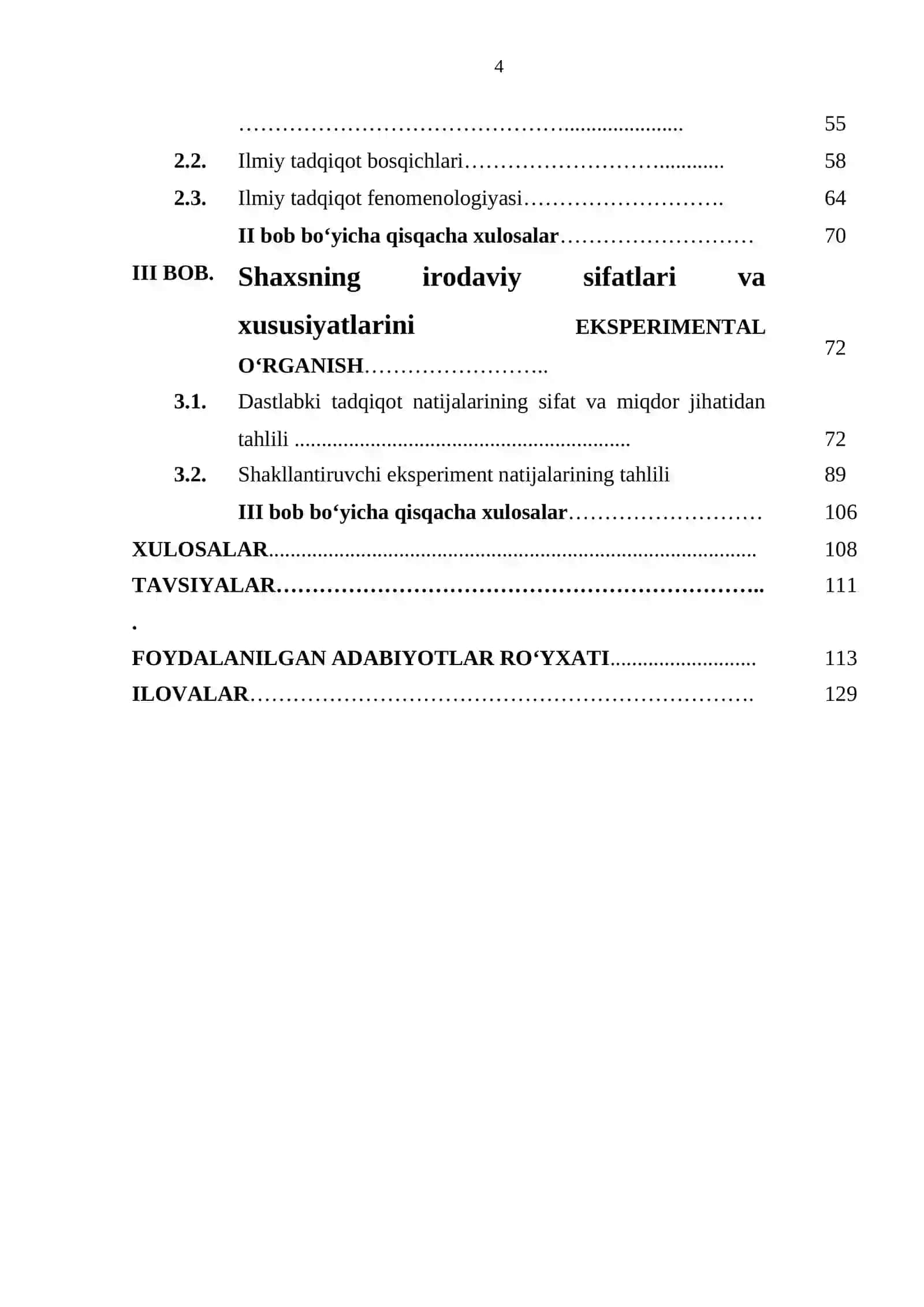 Shaxsning irodaviy sifatlari va ularni tarkib toptirishni tashxislash 4