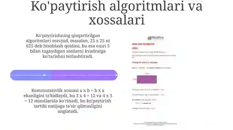 Sonli tavsiflarni aniqlashning ko'paytirish va boshqa usullari 4